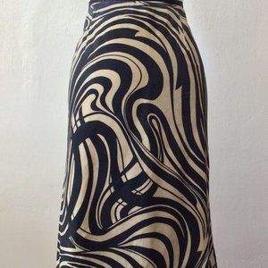 Nine West Geometric Suede Retro Skirt - Size 8